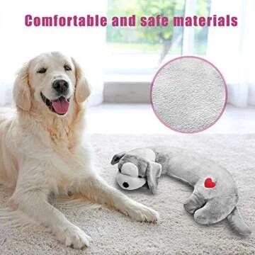 Moropaky Hearbeat Toy for Dog Anxiety Relief Behavioral Training Aid Toy, Grey