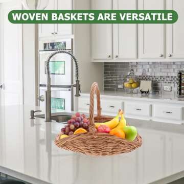 Picnic Basket Woven Pantry Organizer for Stylish Storage