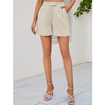 Famulily Women's Cute High Waist Shorts with Pockets
