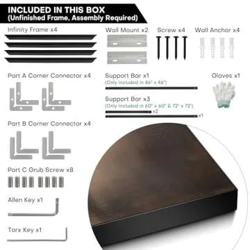 72"x72" XL Framed Wall Art - Moody Brown and Black Toned Abstract Design (Frame Assembly Required)