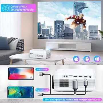 Full HD Bluetooth Projector with Built-in DVD Player