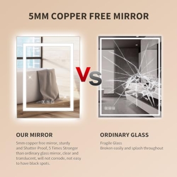 Habison Bathroom Mirror with LED Lights and Bluetooth