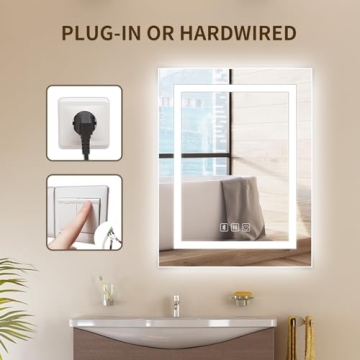 Habison Bathroom Mirror with LED Lights and Bluetooth