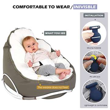 Airtag Hidden GPS Tracker,Airtag for Kids,Elderly,Pet,Clothing (Pro-Navy Blue&Blue)