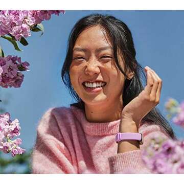 Fitbit Inspire 3 Fitness Tracker – Advanced Health Insights with Stress Management, Workout Intensity & Sleep Tracking, 24/7 Heart Rate, Includes Small and Large Classic Bands - Lilac Bliss/Black