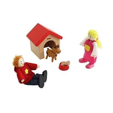 Hape Happy Family Dollhouse with Pets for Kids