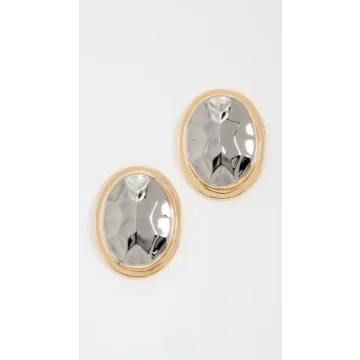 Shop Beautiful DEMARSON Women's Jelena Earrings in Gold/Gunmetal