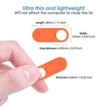 Webcam Camera Cover Slide, Webcam Cover for Laptop 0.028-Inch Ultra-Thin Webcam Cover Blocker, Protect Your Privacy and Security (Pink - 3 Pack)