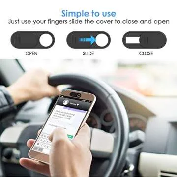 Webcam Camera Cover Slide, Webcam Cover for Laptop 0.028-Inch Ultra-Thin Webcam Cover Blocker, Protect Your Privacy and Security (Pink - 3 Pack)