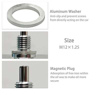 Magnetic Oil Drain Plug for Engine Longevity