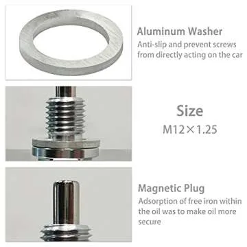 Magnetic Oil Drain Plug for Engine Longevity