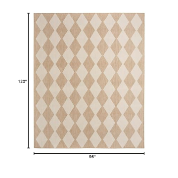 Nourison 8x10 Indoor-Outdoor Checkered Area Rug