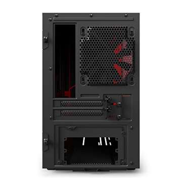 NZXT H200i - Mini-ITX PC Gaming Case - RGB Lighting and Fan Control - CAM-Powered Smart Device - Enhanced Cable Management System – Water-Cooling Ready - Black/Red - 2018 Model