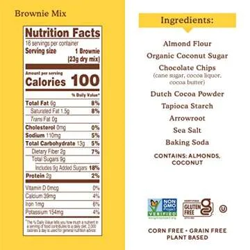 Simple Mills Chocolate Brownie Baking Mix, Made Of Almond Flour, Gluten Free, 12.9 Ounces (Pack Of 6)