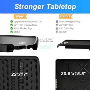 Max TV Tray Table - Extra Large Adjustable Tray for All