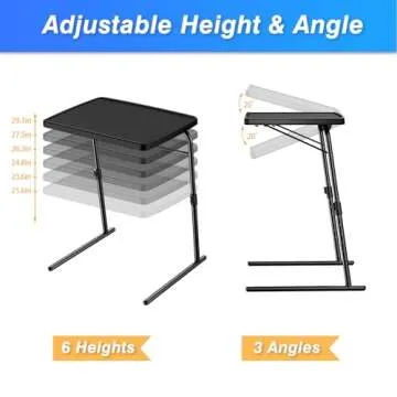 Max TV Tray Table - Extra Large Adjustable Tray for All
