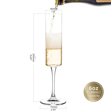 Elegant UMEIED Champagne Flutes Set of 12 for Celebrations