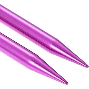 INSO 2Pcs Aluminum Knitting Needle Set, Straight Single Pointed Aluminum Sweater Needles Set (4.5mm)