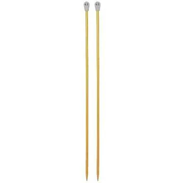 INSO 2Pcs Aluminum Knitting Needle Set, Straight Single Pointed Aluminum Sweater Needles Set (4.5mm)