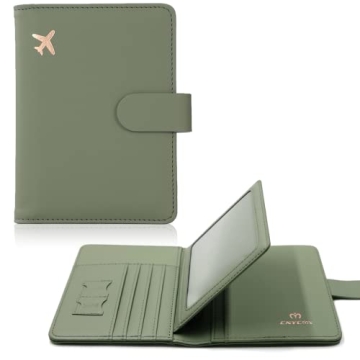 Cnycmy Passport Holder with Airtag - Stylish RFID Leather Travel Case