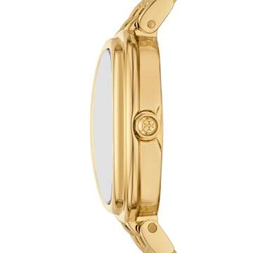 Tory Burch Women's Oval Gold-Tone Stainless Steel Bracelet Watch (Model: TBW6032)