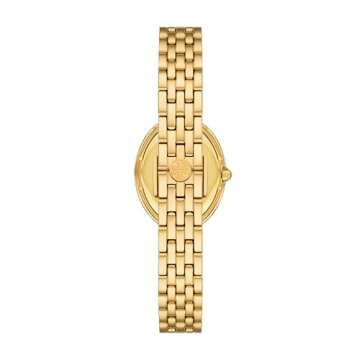 Tory Burch Women's Oval Gold-Tone Stainless Steel Bracelet Watch (Model: TBW6032)