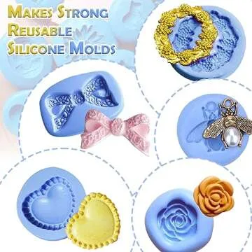 Silicone Putty - 7/8 LB Flexible Silicone Mold Making Kit for Reusable Silicone Molds Making - Easy 1:1 Mixing Ratio Fast Cured Molding Putty for Casting, Resin Molds, Soap Molds, Candle Molds