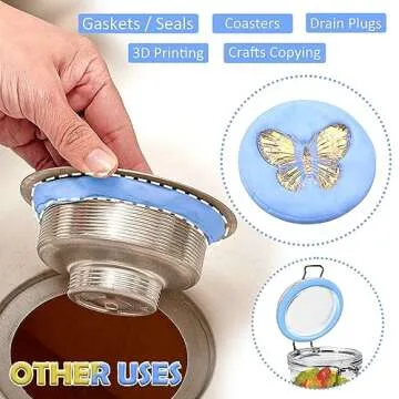 Silicone Putty - 7/8 LB Flexible Silicone Mold Making Kit for Reusable Silicone Molds Making - Easy 1:1 Mixing Ratio Fast Cured Molding Putty for Casting, Resin Molds, Soap Molds, Candle Molds