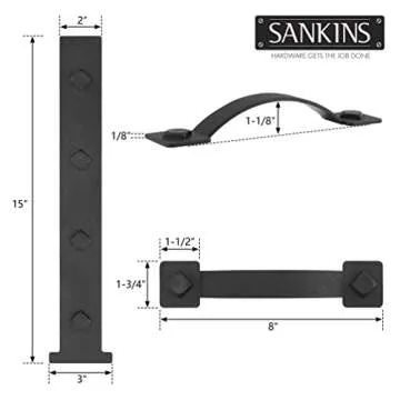 SANKINS Magnetic Decorative Garage Door Hardware for Curb Appeal