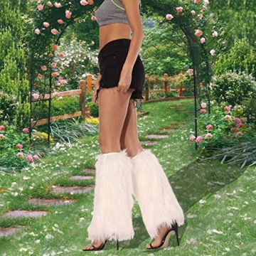 LED Fur Leg Warmers for Festivals and Parties: Unisex Style