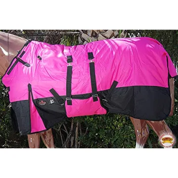 HILASON 1200D Winter Waterproof Poly Horse Blanket Belly Wrap | Turnout Blankets for Horses