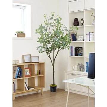 Realistic 6ft Artificial Eucalyptus Tree Indoor Decor