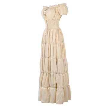 Parlsdy Pirate Peasant Dress - Elegant Renaissance Costume for Women