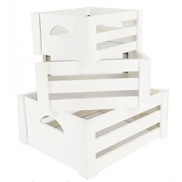 ITALIA Stylish Nested Wooden Crates - Functional and Aesthetic