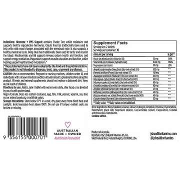 JSHealth Vitamins Hormone Balance for Women and PMS Support Supplement - Premenstrual Symptom Relief with Vitamins B3, B6 & Magnesium (60)