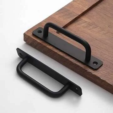 Westablize 12 Pack 5 Inch 128 mm Matte Black Cabinet Handles Aluminum Drawer Pulls Sliding Door Pull...