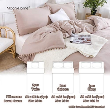 MoonxHome Boho Duvet Cover Set Soft Microfiber Queen Size