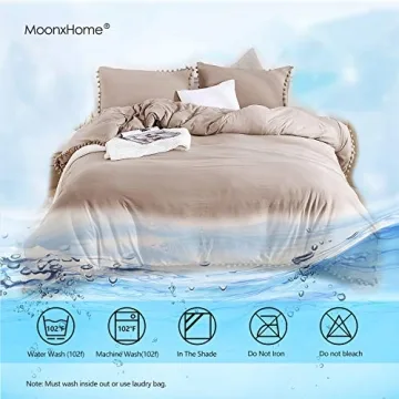 MoonxHome Boho Duvet Cover Set Soft Microfiber Queen Size