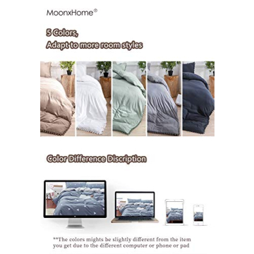 MoonxHome Boho Duvet Cover Set Soft Microfiber Queen Size