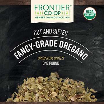 Frontier Co-op Mediterranean Fancy Oregano Leaf, 1-Pound Bulk, Great On Pizza, Italian & Mexican Far...
