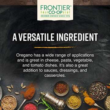 Frontier Co-op Mediterranean Fancy Oregano Leaf, 1-Pound Bulk, Great On Pizza, Italian & Mexican Fare, Kosher