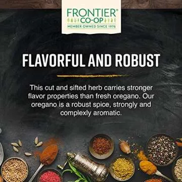 Frontier Co-op Mediterranean Fancy Oregano Leaf, 1-Pound Bulk, Great On Pizza, Italian & Mexican Fare, Kosher