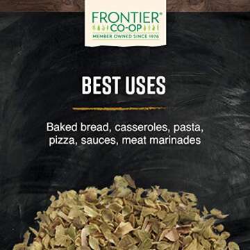 Frontier Co-op Mediterranean Fancy Oregano Leaf, 1-Pound Bulk, Great On Pizza, Italian & Mexican Fare, Kosher