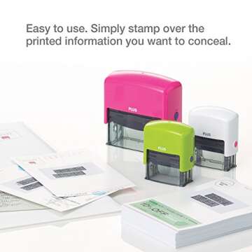 Guard Your ID Large Stamp Identity Theft Prevention Security Stamp White (37260)