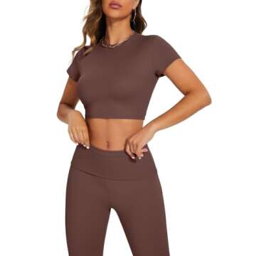 SEASUM Women 2 Piece Y2K Casual Workout Outfits - Stylish & Versatile!