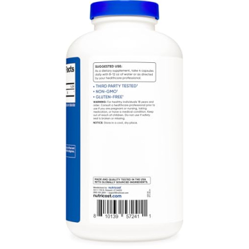 Nutricost Micronized Creatine Monohydrate 3,000mg 500 Capsules, 125 Servings, 750mg of Creatine Monohydrate Per Capsule