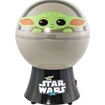 Uncanny Brands Baby Yoda Popcorn Maker - Fun and Healthy Kitchen Appliance