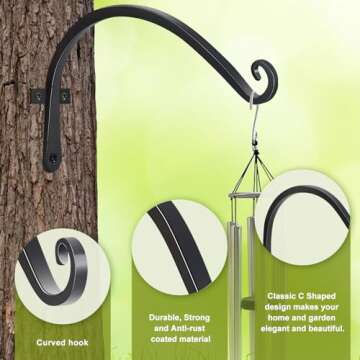 FEED GARDEN 12 Inch Decorative Wall Hooks - Versatile Plant Hangers