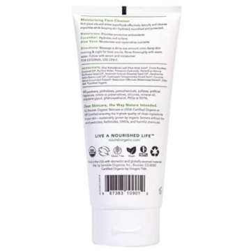Nourish Organic Moisturizing Face Cleanser for All Skin Types