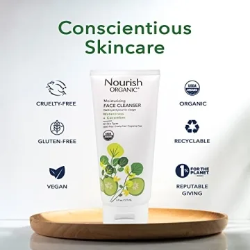 Nourish Organic Moisturizing Face Cleanser for All Skin Types